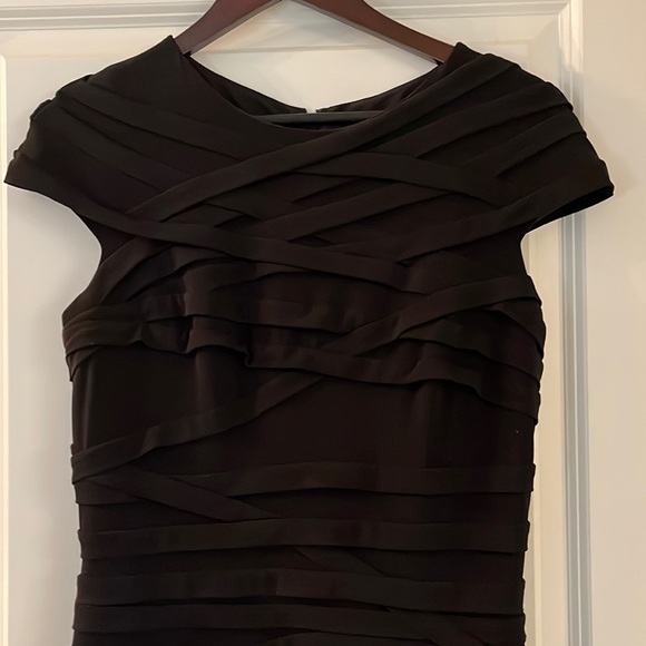 Tadashi Shoji - Black Ruched Dress - Picture 1 of 11